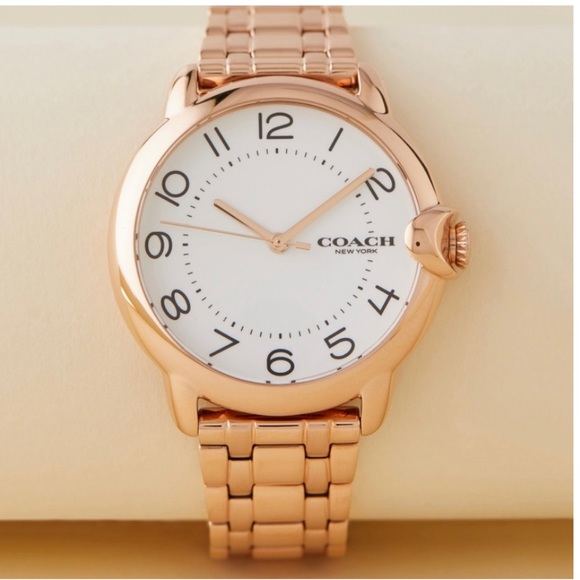 Coach Accessories - COACH Arden Women's Rose-Gold Plated Stainless Steel Bracelet Watch 36mm